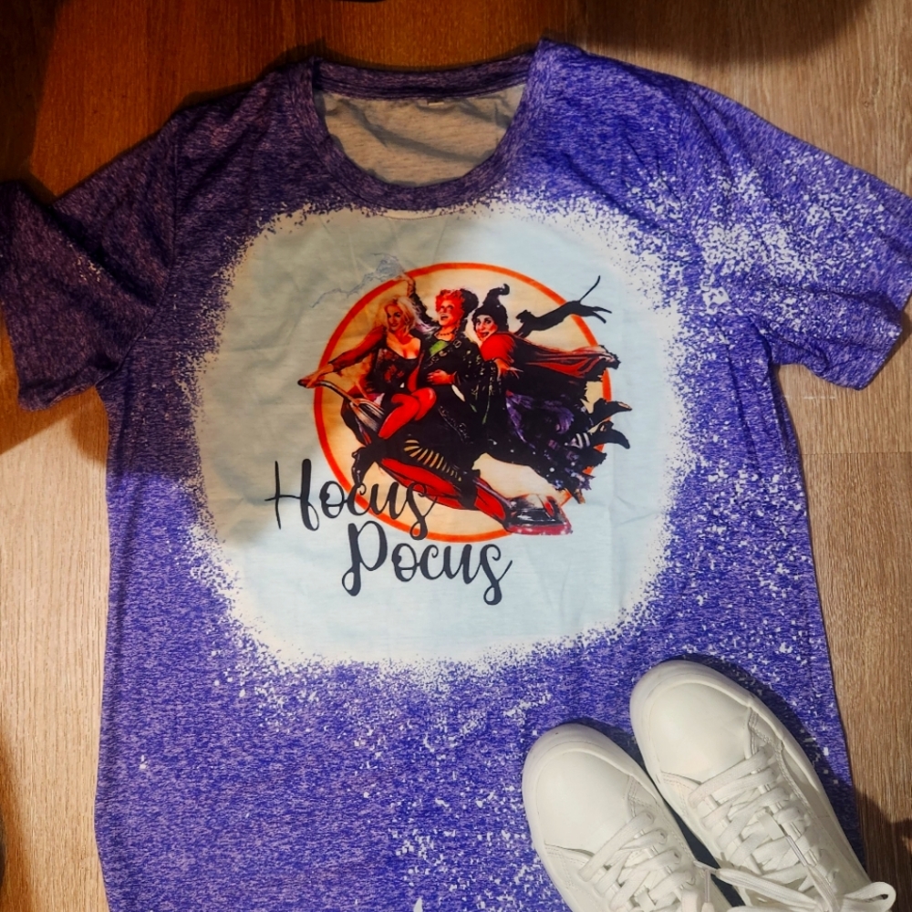 Women Hocus Pocus Halloween Shirt , L, Purple